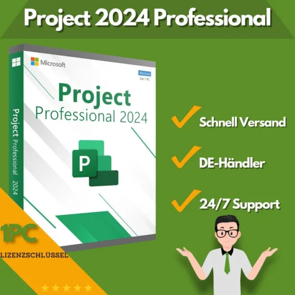Microsoft Project 2024 Professional | 1PC | Schneller Versand | 24/7 Support