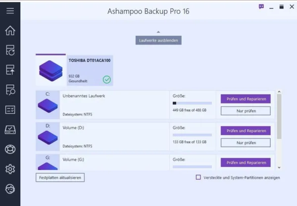 Ashampoo Backup Pro 16 - Lizenz für 3 PCs - Datensicherung - PC Download – Bild 9